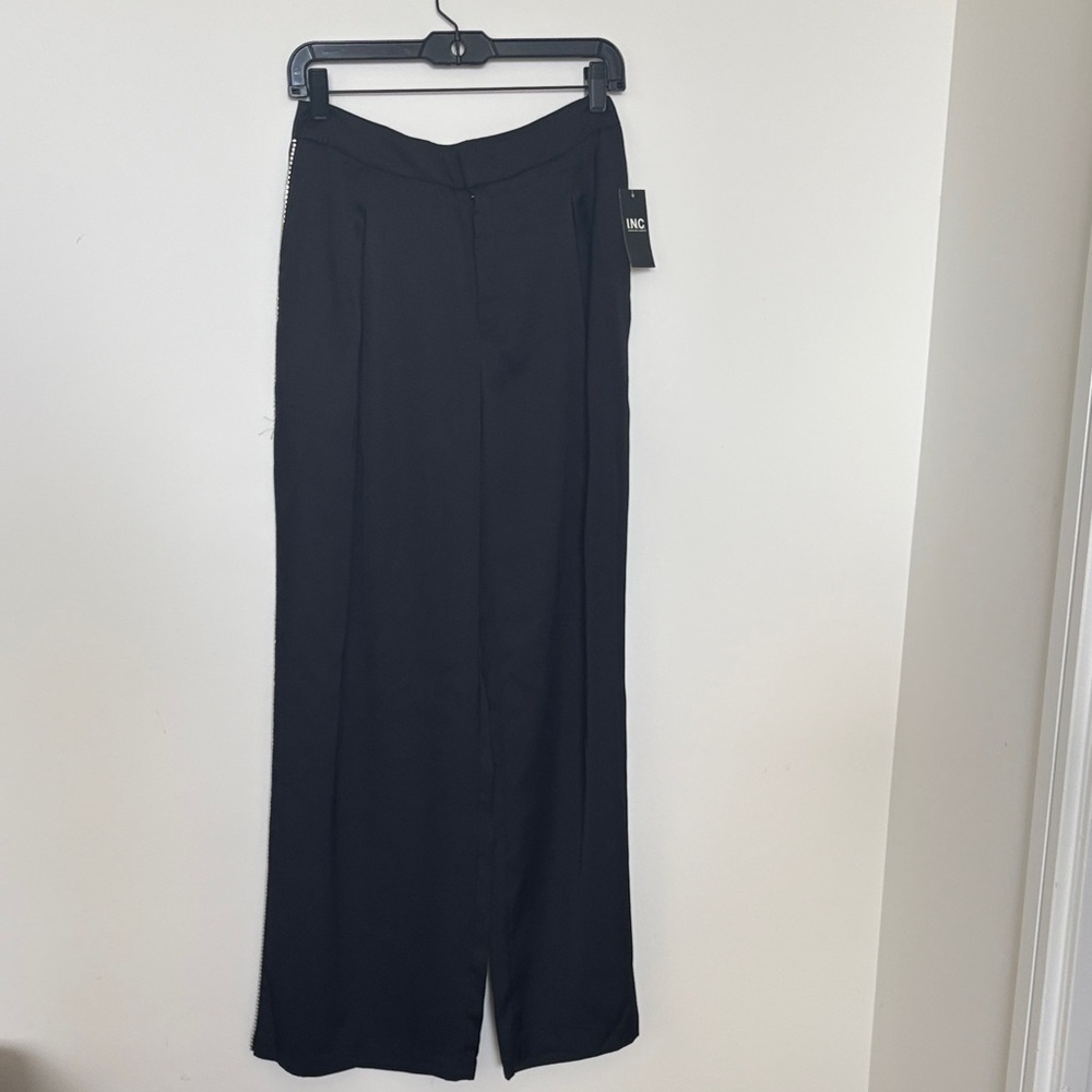 INC International Concepts Black Wide-Leg Pants
